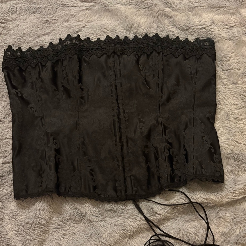 Frederick’s Of Hollywood Black Corset Cosplay Costume Halloween